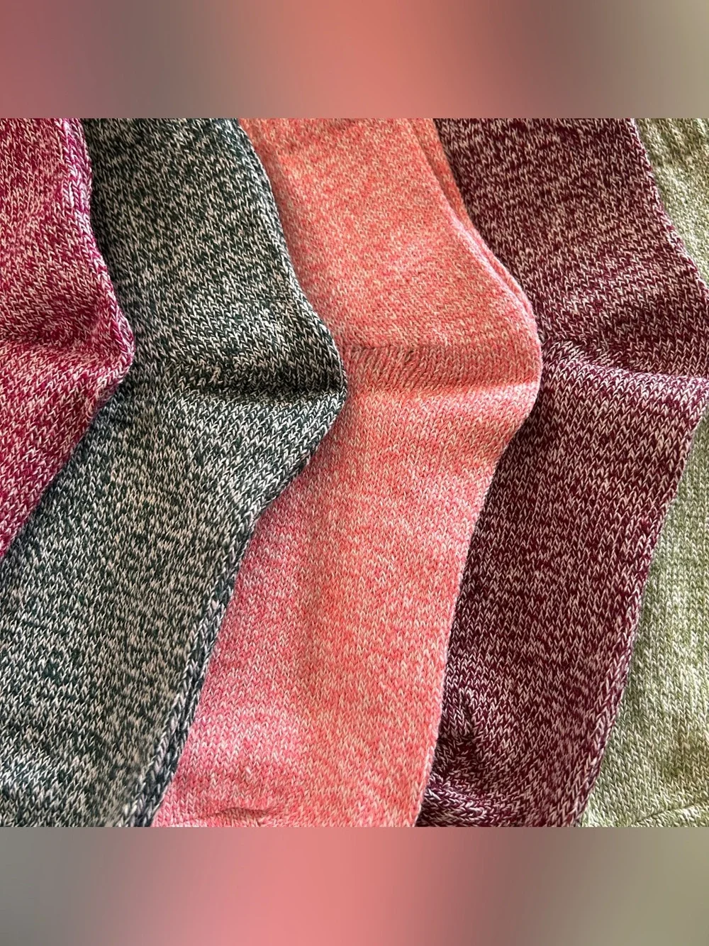 Woman’s 5pk Crew Socks - Assorted Heathered Colors